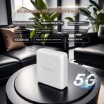 נתב Wi-Fi נייד 5G עם סים – עד 10 משתמשים | תומך WiFi 6 צבע לבן